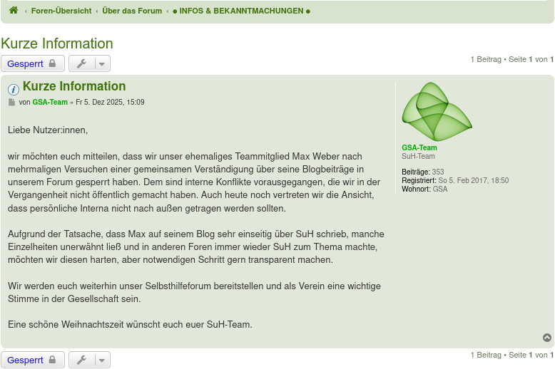 info regarding my ban at GSA info regarding my ban at GSA